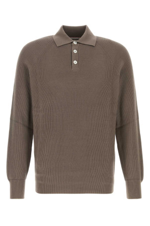 Mud cotton polo shirt BRUNELLO CUCINELLI (M29400105)