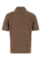 Melange brown linen blend polo shirt BRUNELLO CUCINELLI (M2L00315)