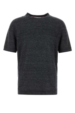 Melange black linen blend sweater BRUNELLO CUCINELLI (M2L00340)