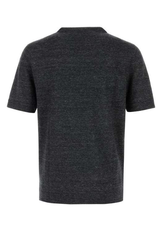 Melange black linen blend sweater BRUNELLO CUCINELLI (M2L00340)