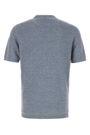 Melange air force blue linen blend sweater BRUNELLO CUCINELLI (M2L00340)