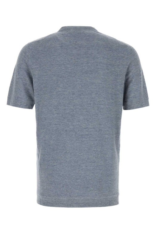 Melange air force blue linen blend sweater BRUNELLO CUCINELLI (M2L00340)