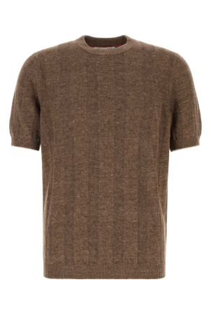 Brown knit t-shirt BRUNELLO CUCINELLI (M2L707800)