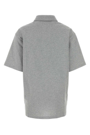 Grey cotton blend oversize polo shirt MIU MIU (MML05KSOOO19PM)