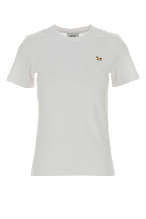 White cotton t-shirt MAISON KITSUNE (PW00115KJ7026)