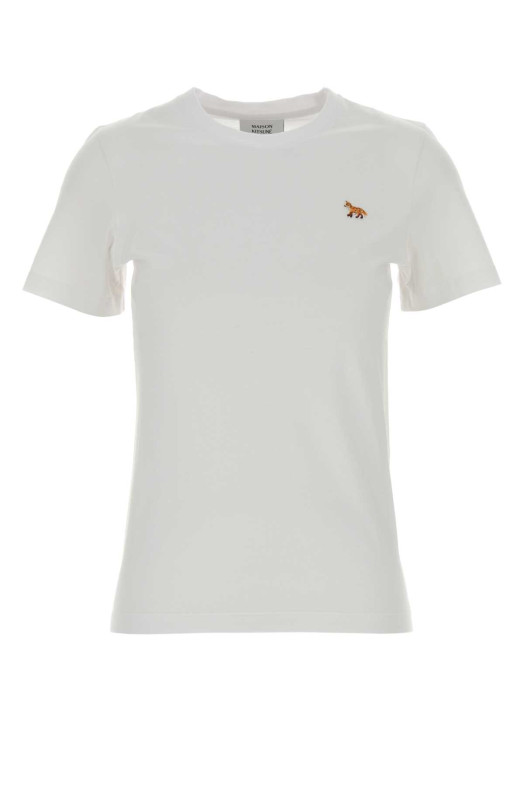 White cotton t-shirt MAISON KITSUNE (PW00115KJ7026)