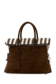 Brown suede medium 5AC Soft handbag MAISON MARGIELA (SB1WG0085P8839)