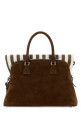 Brown suede medium 5AC Soft handbag MAISON MARGIELA (SB1WG0085P8839)