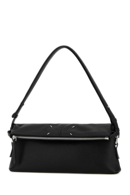 Black leather 5AC Soft clutch MAISON MARGIELA (SB2WF0007P8838)