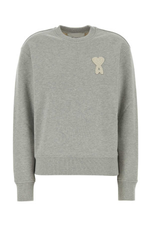 Grey cotton sweatshirt AMI (USW787730)