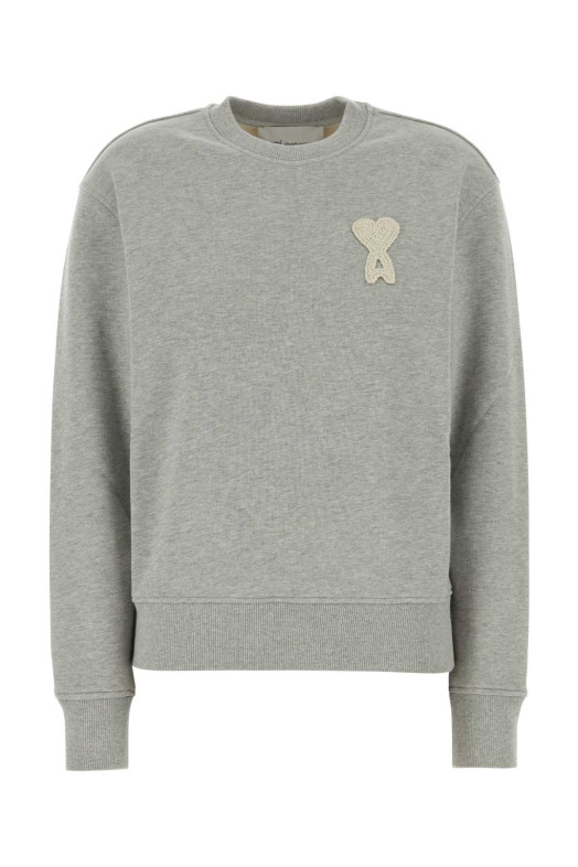 Grey cotton sweatshirt AMI (USW787730)
