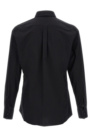 Logo embroidery shirt Black