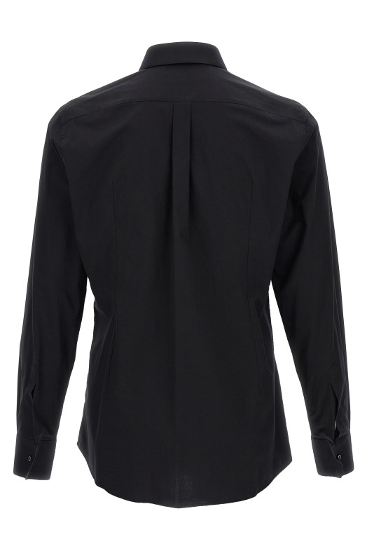 Logo embroidery shirt Black