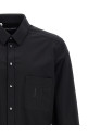 Logo embroidery shirt Black