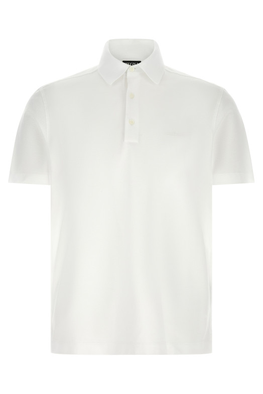 Piqué cotton polo shirt White