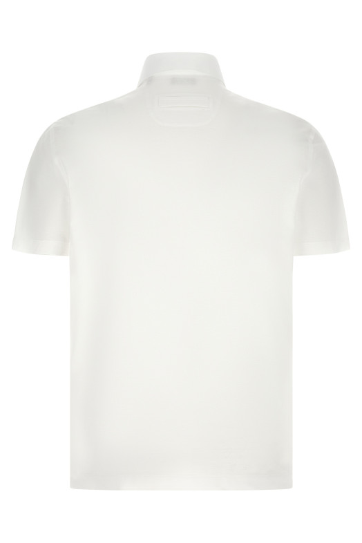 Piqué cotton polo shirt White