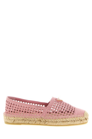 Crochet knitted espadrilles Pink