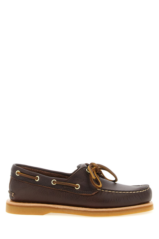 'Crafted' boat shoe Brown