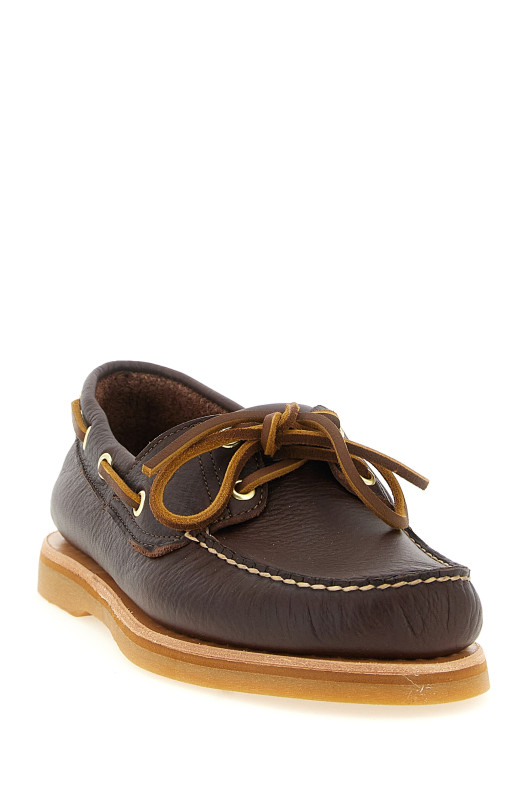 'Crafted' boat shoe Brown