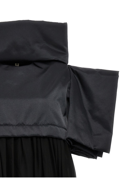 Сукня з двох матеріалів Чорна COMME DES GARÇONS (GLO010W231) Сукня з двох матеріалів Чорна COMME DES GARÇONS (GLO010W231)