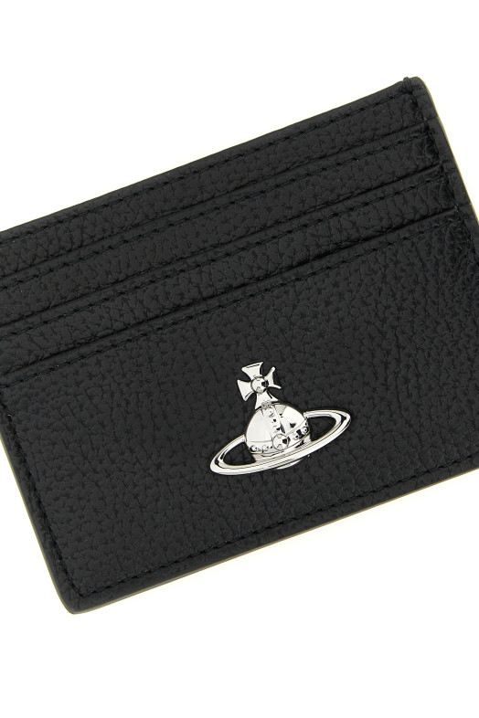 Orb logo card holder Black