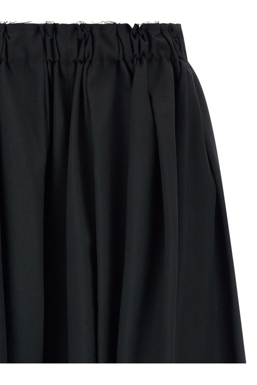 Wool bermuda shorts Black