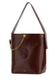 Burgundy leather bucket bag VERSACE (10232541A17453)
