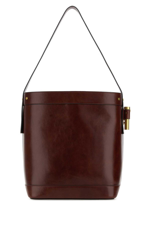 Burgundy leather bucket bag VERSACE (10232541A17453)