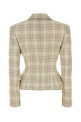 Хлопковый блейзер с вышивкой, бежевый, MAGDA BUTRYM (114526)