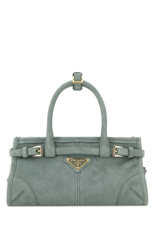 Мини-сумочка Prada Bonnie из замши морского зеленого цвета PRADA (1BA4862C4S)
