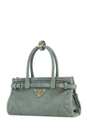 Міні-сумочка Prada Bonnie з замші морського зеленого кольору PRADA (1BA4862C4S)