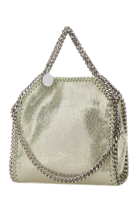 Микросумочка Falabella из ворсистой кожи оленя пастельно-зеленого цвета STELLA McCARTNEY (391698WP0301)