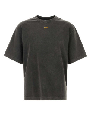 Charcoal cotton t-shirt OFF WHITE (44MAA120S26J00)