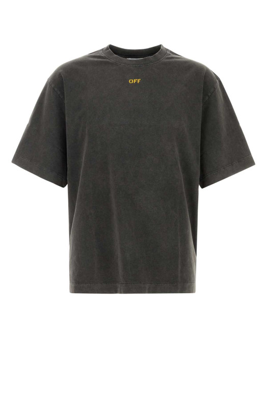 Charcoal cotton t-shirt OFF WHITE (44MAA120S26J00)