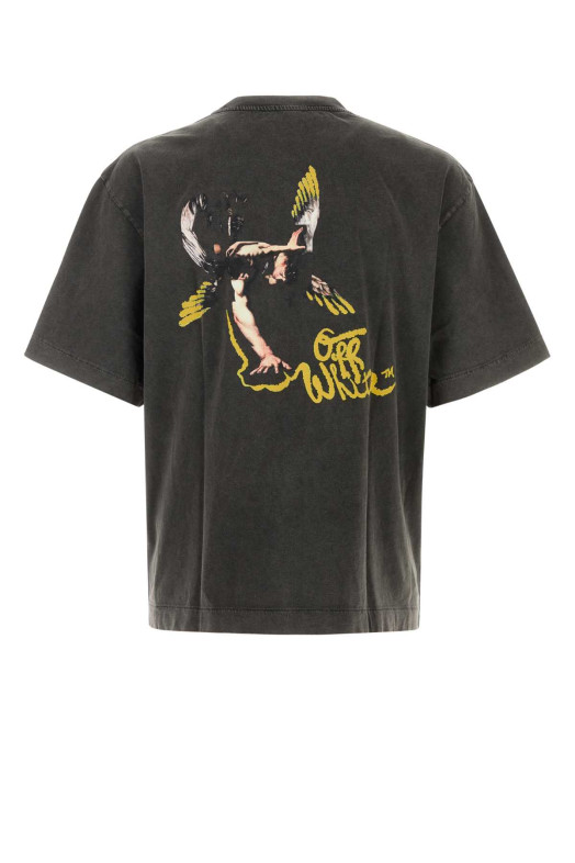 Charcoal cotton t-shirt OFF WHITE (44MAA120S26J00)