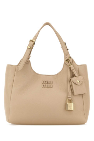 Sand leather shoulder bag MIU MIU (5BA3042IFL)