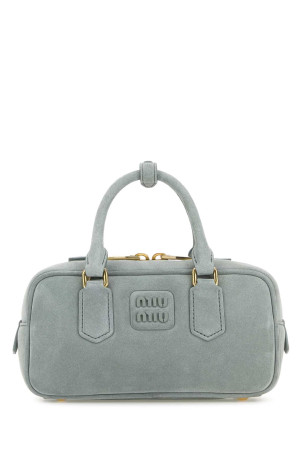 Powder blue suede Arcadie handbag MIU MIU (5BB142VOON2CS4)