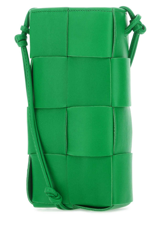 Grass green leather phone case BOTTEGA VENETA (730541VCQC4)