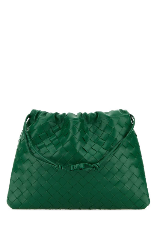 Grass green leather medium clutch BOTTEGA VENETA (796728V3IV1)