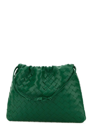 Grass green leather medium clutch BOTTEGA VENETA (796728V3IV1)