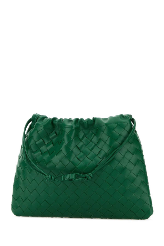 Grass green leather medium clutch BOTTEGA VENETA (796728V3IV1)