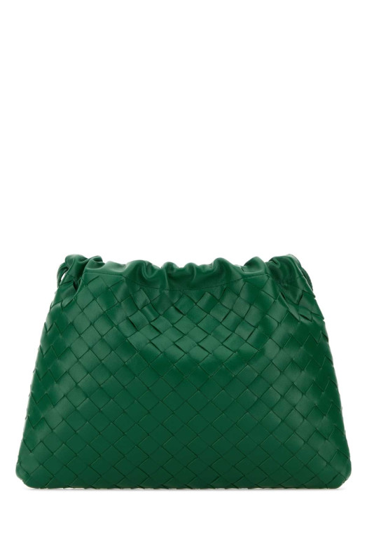 Grass green leather medium clutch BOTTEGA VENETA (796728V3IV1)