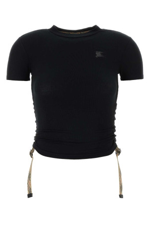 Black stretch cashmere blend t-shirt Black BURBERRY (8117068)