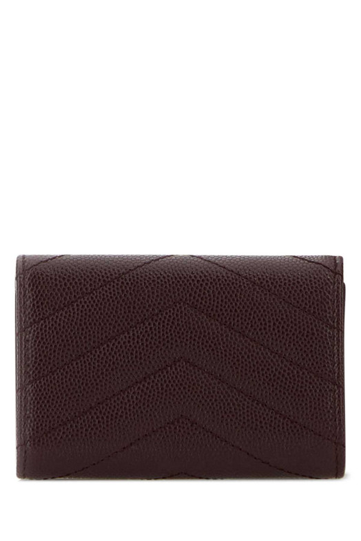 Plum leather wallet SAINT LAURENT (843909AAGY5)