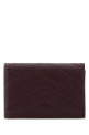 Plum leather wallet SAINT LAURENT (843909AAGY5)