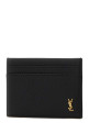 Black leather card holder Black SAINT LAURENT (847951AAET9)
