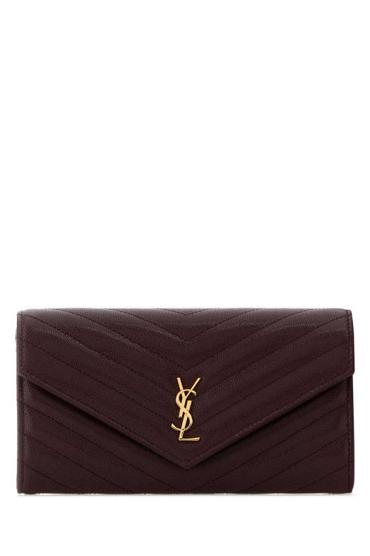 Plum leather wallet SAINT LAURENT (862423AAGY5)