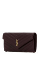 Plum leather wallet SAINT LAURENT (862423AAGY5)