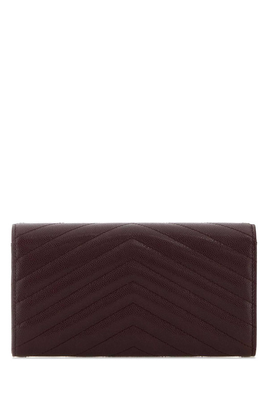 Plum leather wallet SAINT LAURENT (862423AAGY5)