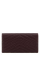 Plum leather wallet SAINT LAURENT (862423AAGY5)